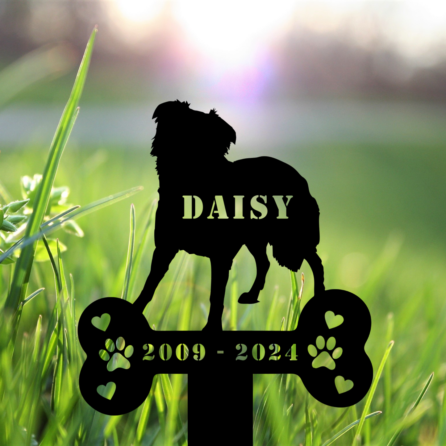 Personalized Metal Dog Memorial Sign