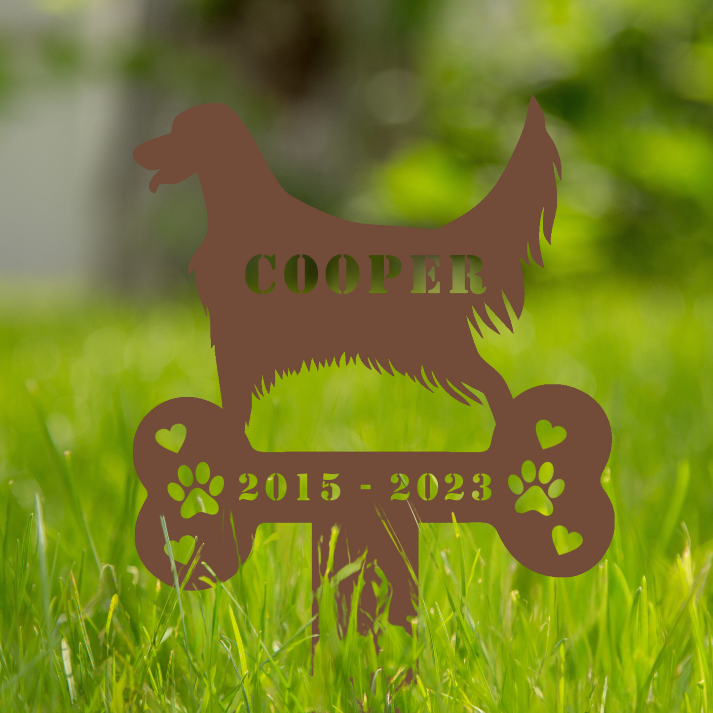 Personalized Metal Dog Memorial Sign