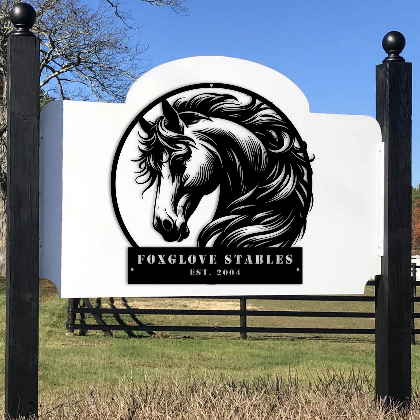 Personalized Horse Farm Sign
