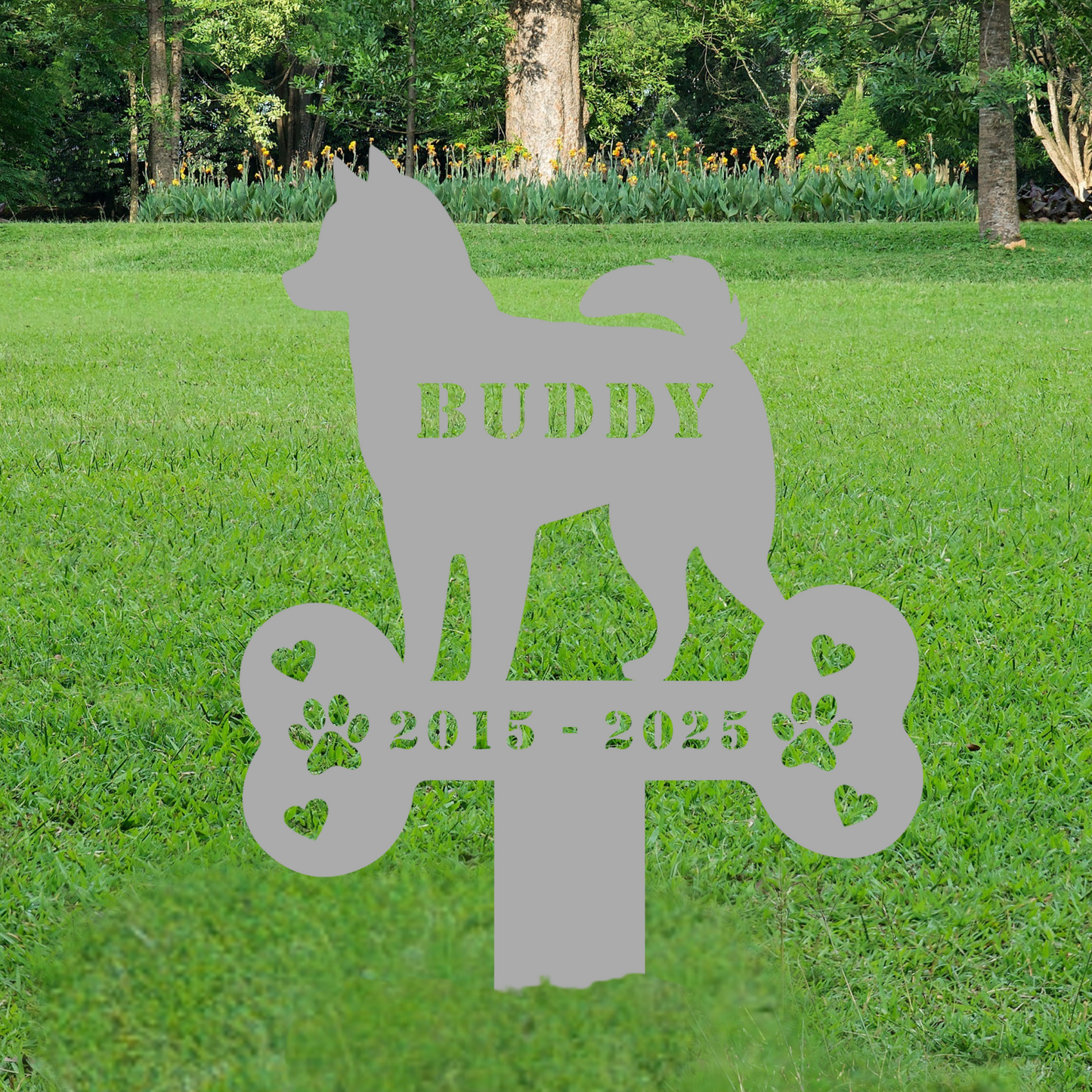 Personalized Metal Dog Memorial Sign