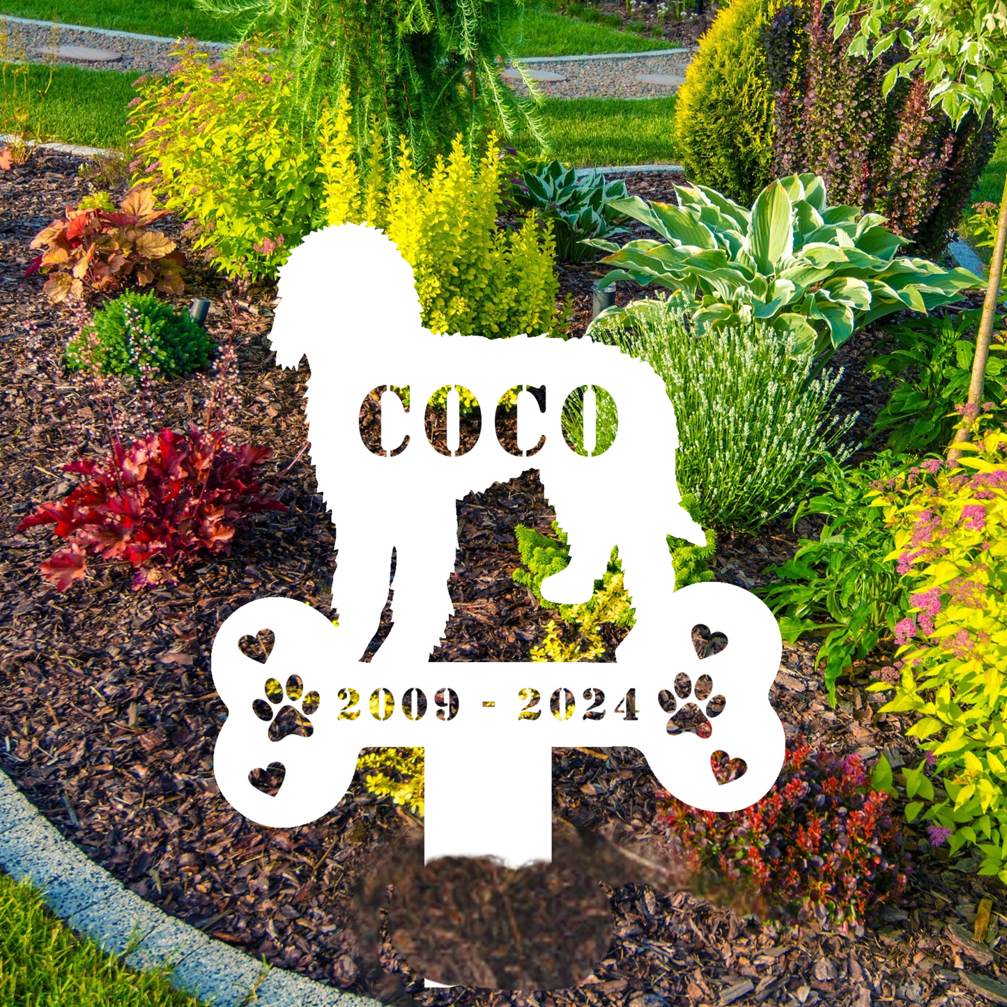 Personalized Metal Dog Memorial Sign