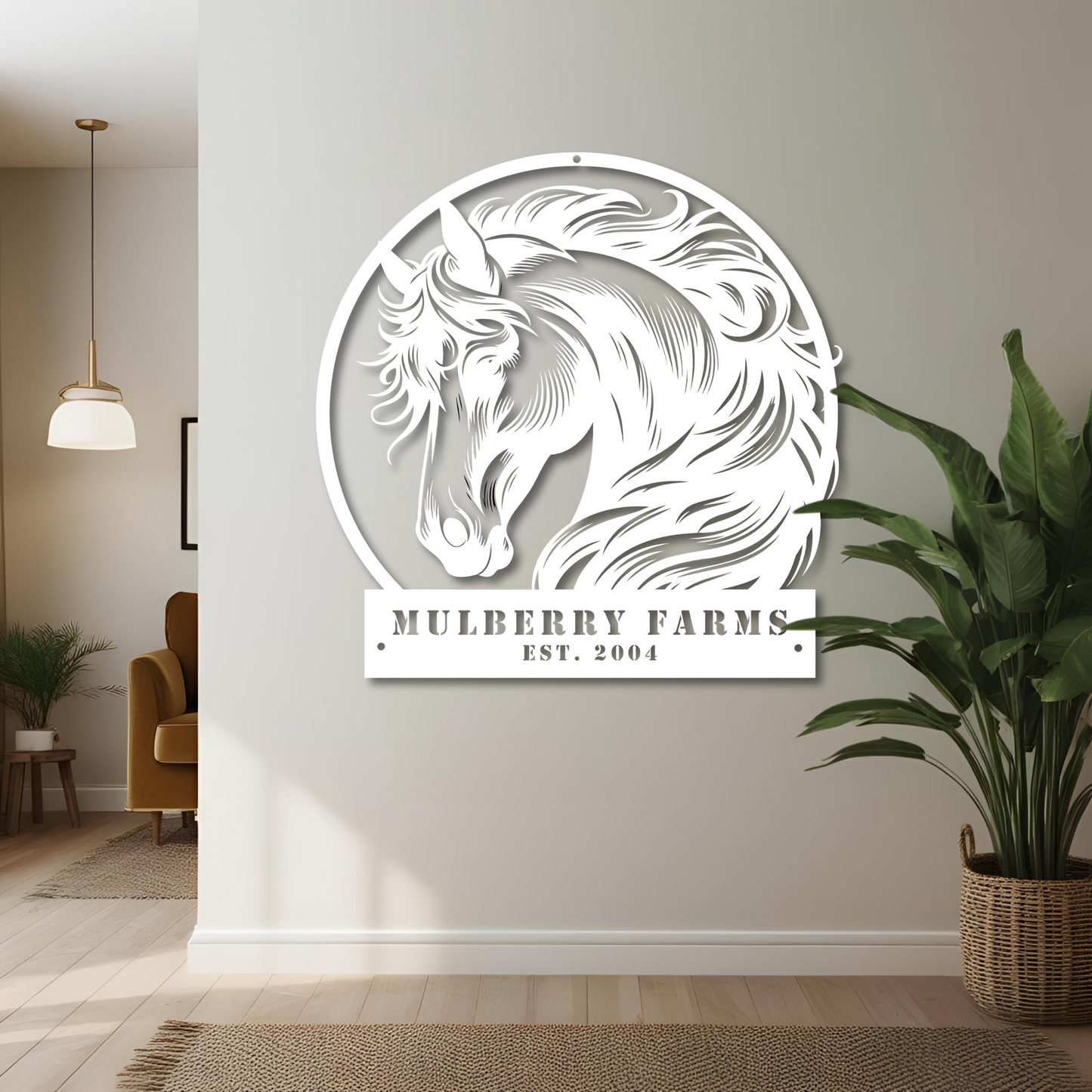 Personalized Horse Farm Sign