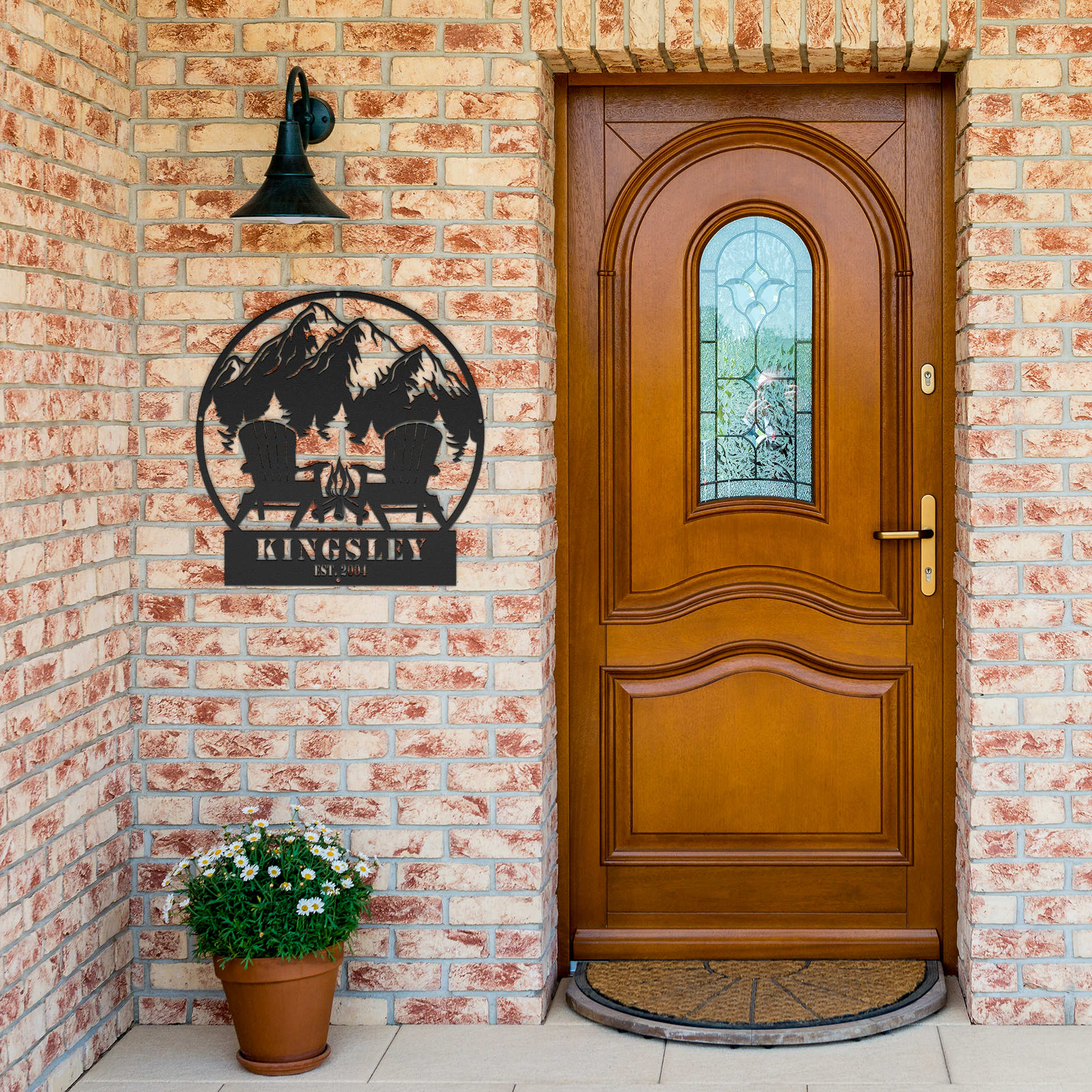 Personalized_Camping_Sign_Black_Brick_Entrance_Mockup.png