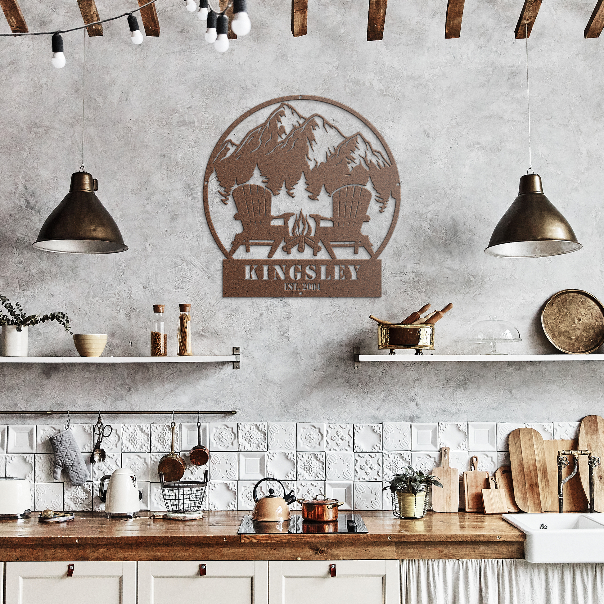 Personalized_Camping_Sign_Copper_Rustic_Kitchen_Mockup.png
