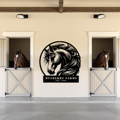 Personalized Horse Farm Sign