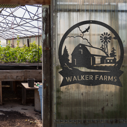 Personalized Farm Metal Sign